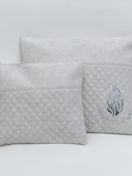 סט כיסויים דגם האש שלי פינה צבע אבן מתכת כסף