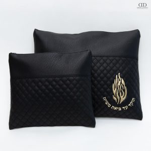 סט כיסויים דגם האש שלי פינה צבע שחור מתכת זהב