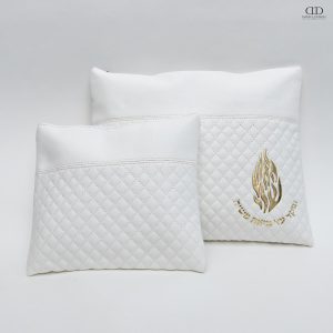 סט כיסויים דגם האש שלי פינה צבע לבן מתכת זהב