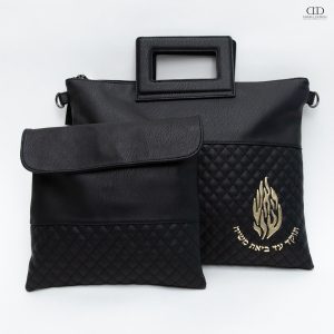 סט כיסויים עם ידיות דגם האש שלי פינה צבע שחור מתכת זהב