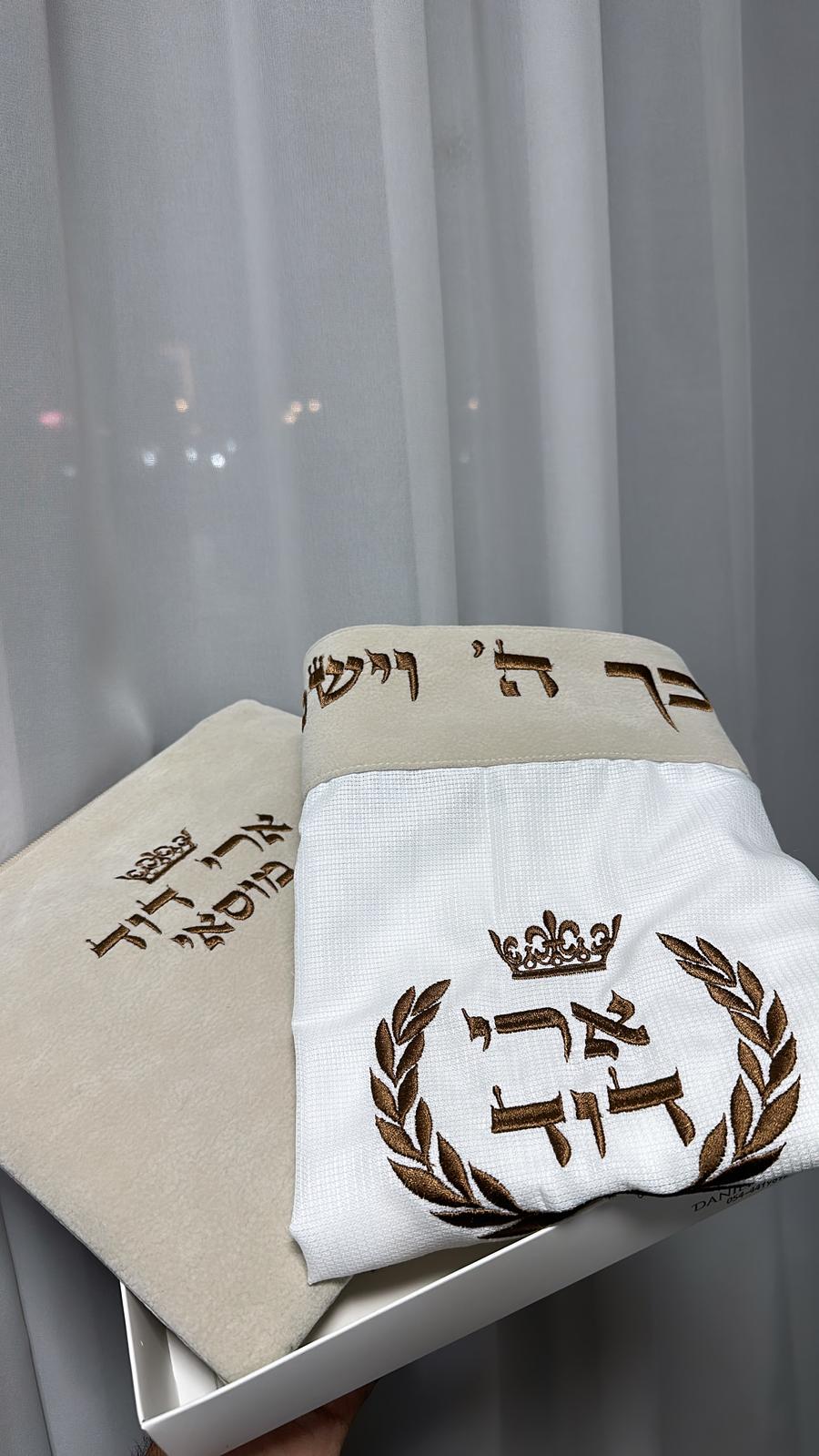 סט חלאקה פרימיום דגם אימפלה צבע בז׳ חום שוקולד