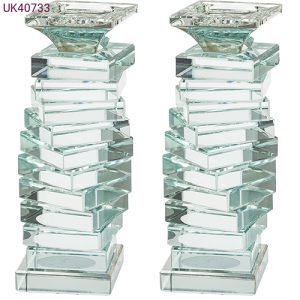 פמוטים דגם מדורג צבע כסף