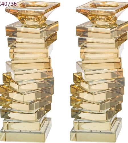 פמוטים דגם מדורג צבע זהב