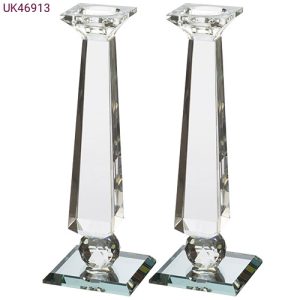 פמוטים דגם קריסטל שקוף גבוה