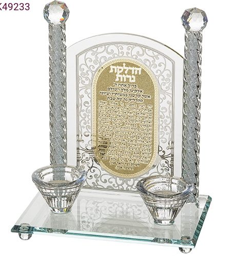 פמוטים דגם פלקטה 2 קנים צבע זהב