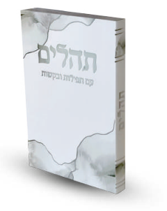 ספרון תהילים כיס דגם כריכה רכה שיש צבע כסף