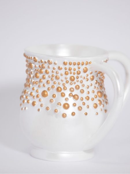 נטלה דגם פנינה עיגולים צבע זהב