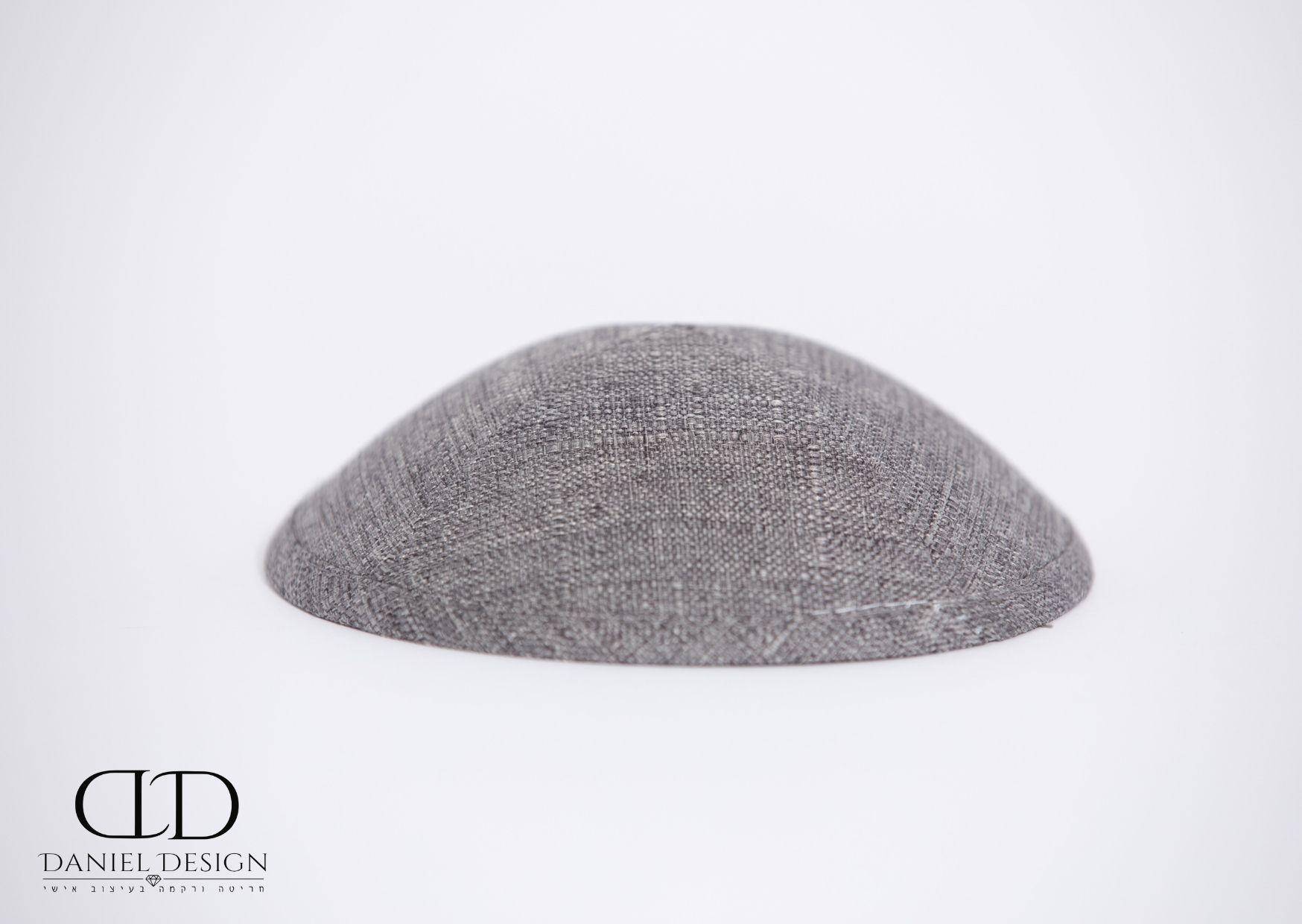 כיפת פשתן גס צבע אפור