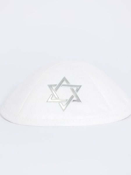 כיפת אימפלה דגם מגן דוד צבע לבן כסף