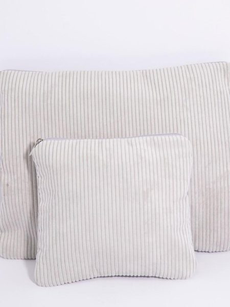 סט כיסויים דניאל דגם קורדרוי דק צבע אפור בטון