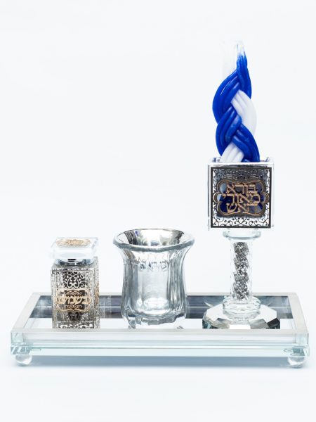 סט הבדלה דגם פלקטה מרובע