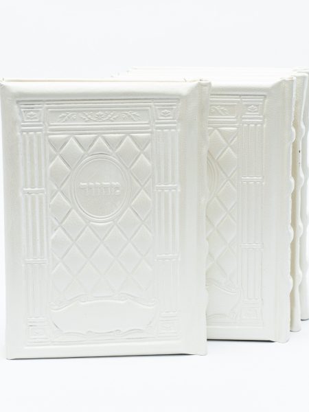 סט מחזורים עור אמיתי צבע לבן