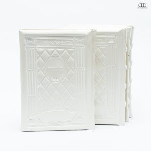 סט מחזורים עור אמיתי צבע לבן