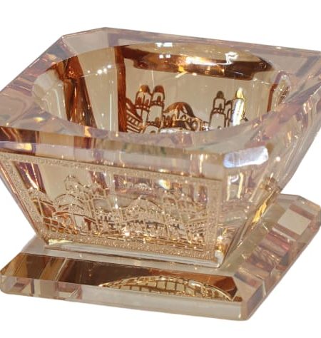 מלחיה מרובעת דגם פלקטה צבע זהב