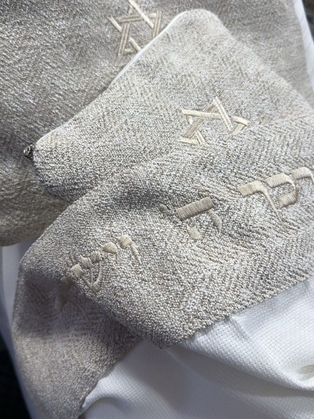 סט חתנים דניאל דגם פשתן גס יברכך צבע בז'