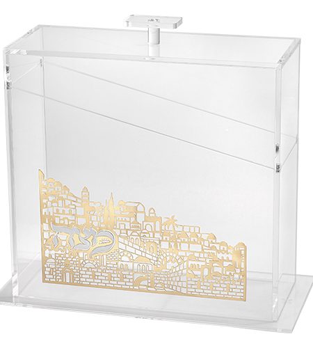 כלי למצות מפרספקט דגם פלקטה ירושלים צבע זהב