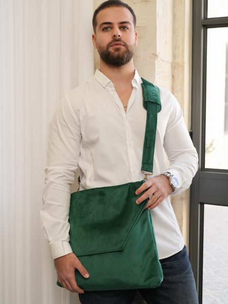 תיק Daniel דגם קלפה קטיפה צבע ירוק