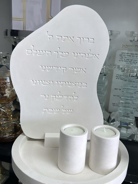 סט הדלקת נרות דגם בטון צבע לבן
