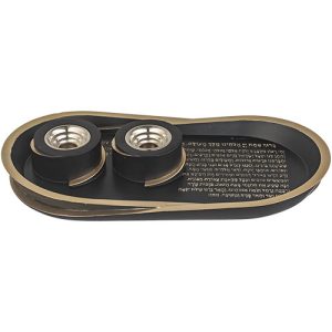 סט הדלקת נרות מהודר צבע שחור זהב