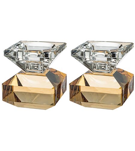 פמוטים דגם קריסטל נמוך צבע זהב