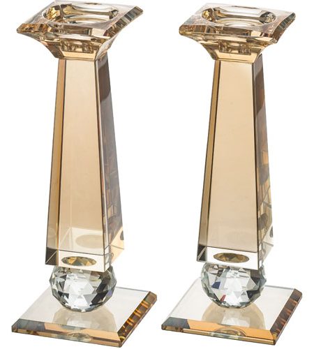 פמוטים דגם קריסטל זהב