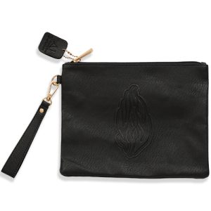 תיק תפילין קלאץ' דמוי עור דגם האש שלי צבע שחור