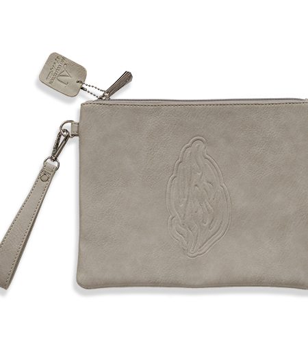 תיק תפילין קלאץ' דמוי עור דגם האש שלי צבע אבן