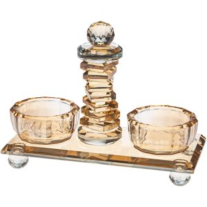 מלחיה פתוחה צבע זהב דגם זיגזג