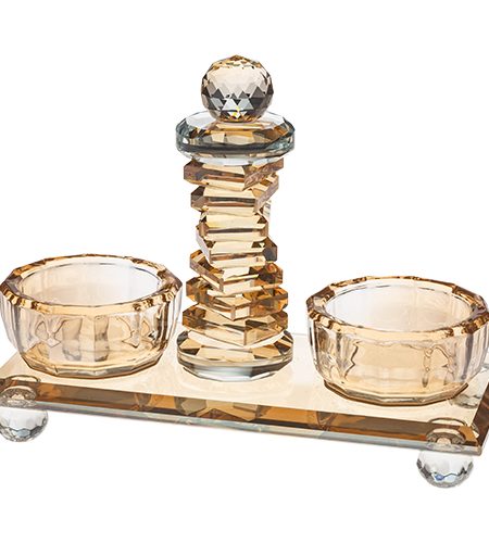 מלחיה פתוחה צבע זהב דגם זיגזג