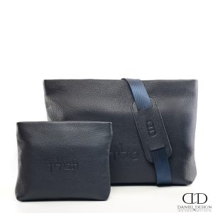 תיק Daniel עור אמיתי דגם עור גס צבע כחול