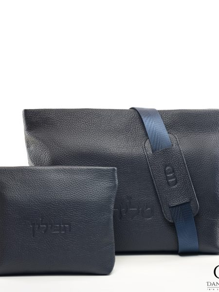 תיק Daniel עור אמיתי דגם עור גס צבע כחול