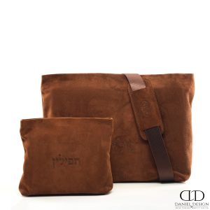 תיק Daniel עור אמיתי דגם עור הפוך צבע קאמל