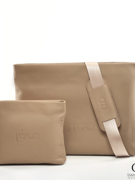 תיק Daniel עור אמיתי דגם עור גס צבע בז'