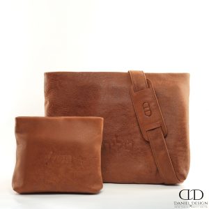תיק Daniel עור אמיתי דגם עור צבע קאמל
