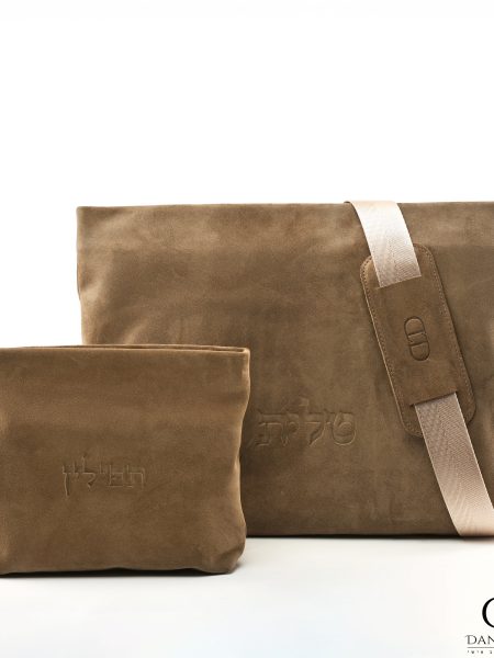 תיק Daniel עור אמיתי דגם עור הפוך צבע בז'