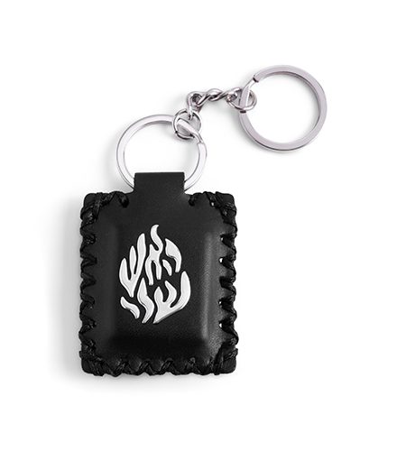 מחזיק מפתחות תהילים דגם האש שלי צבע שחור כסף
