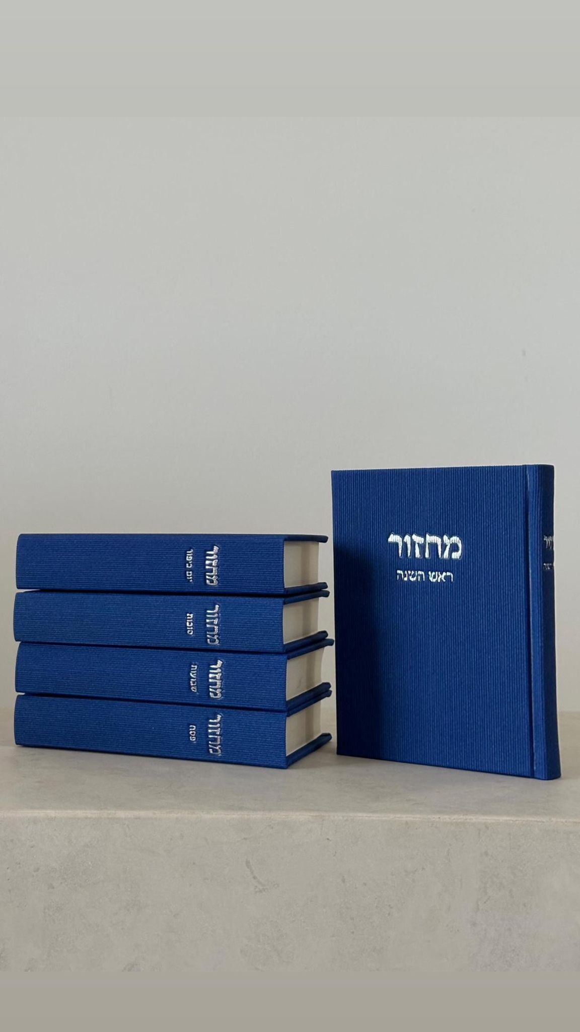 סט מחזורים דמוי עור צבעוני צבע כחול