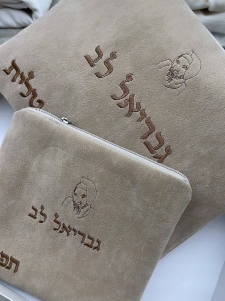 סט כיסויים דניאל דגם אימפלה צבע בז׳ חום שוקולד בבא סאלי