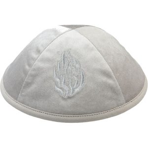 כיפת אימפלה דגם האש שלי רקום צבע אבן