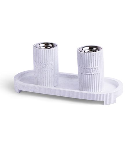 סט הדלקת נרות דגם פסים צבע לבן